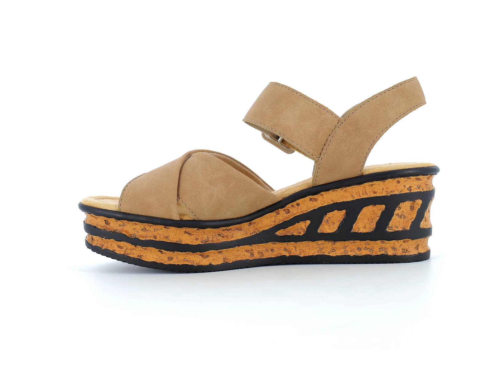 Rieker-68163 Synthétique Beige