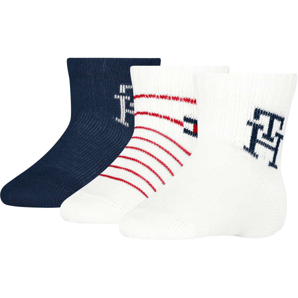 Køb Tommy Hilfiger Tommy Original Baby Strømper 3-pak Gaveæske Monogram