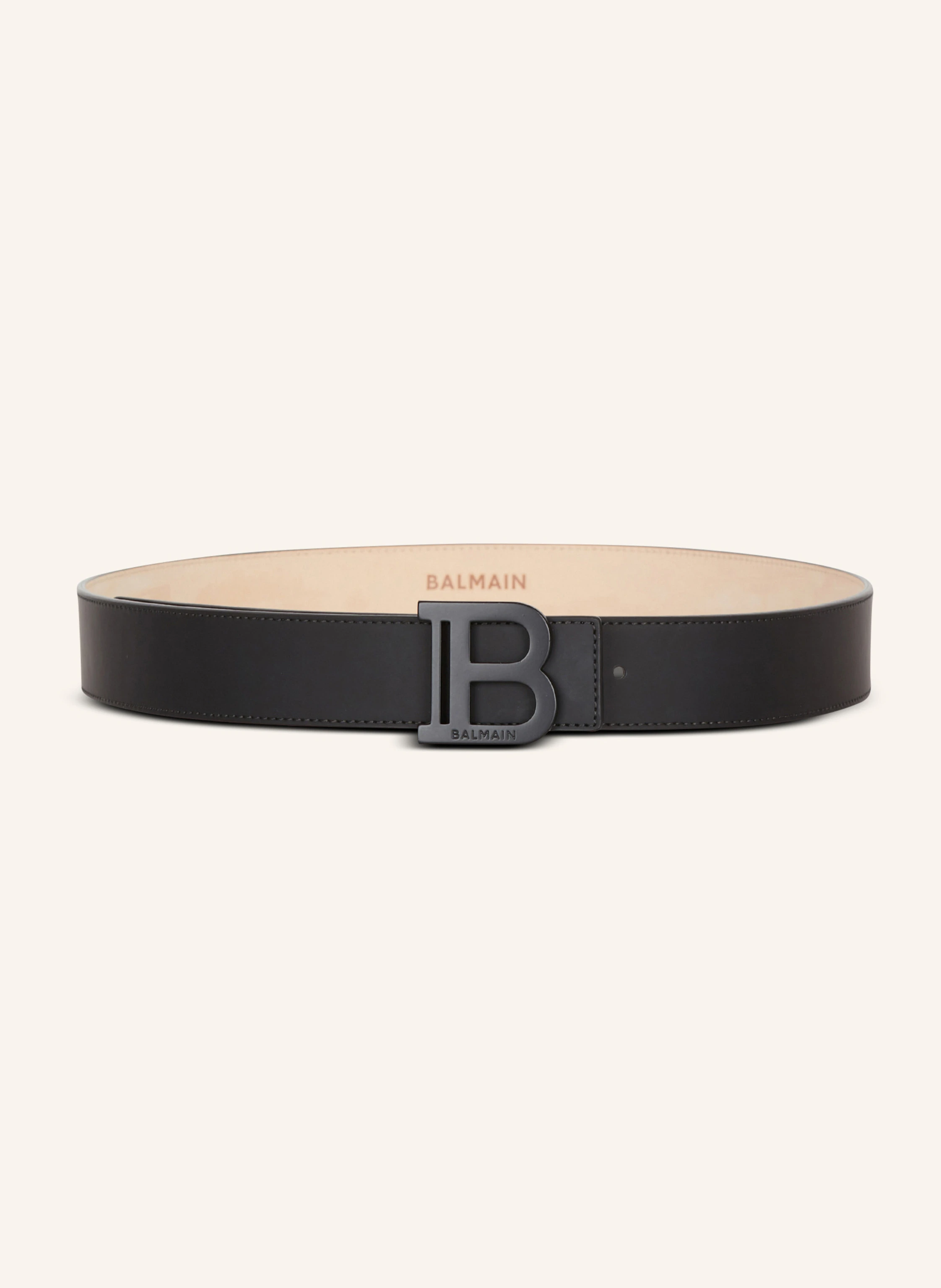 BALMAIN Gürtel B-Belt aus Leder mit Gummi-Effekt