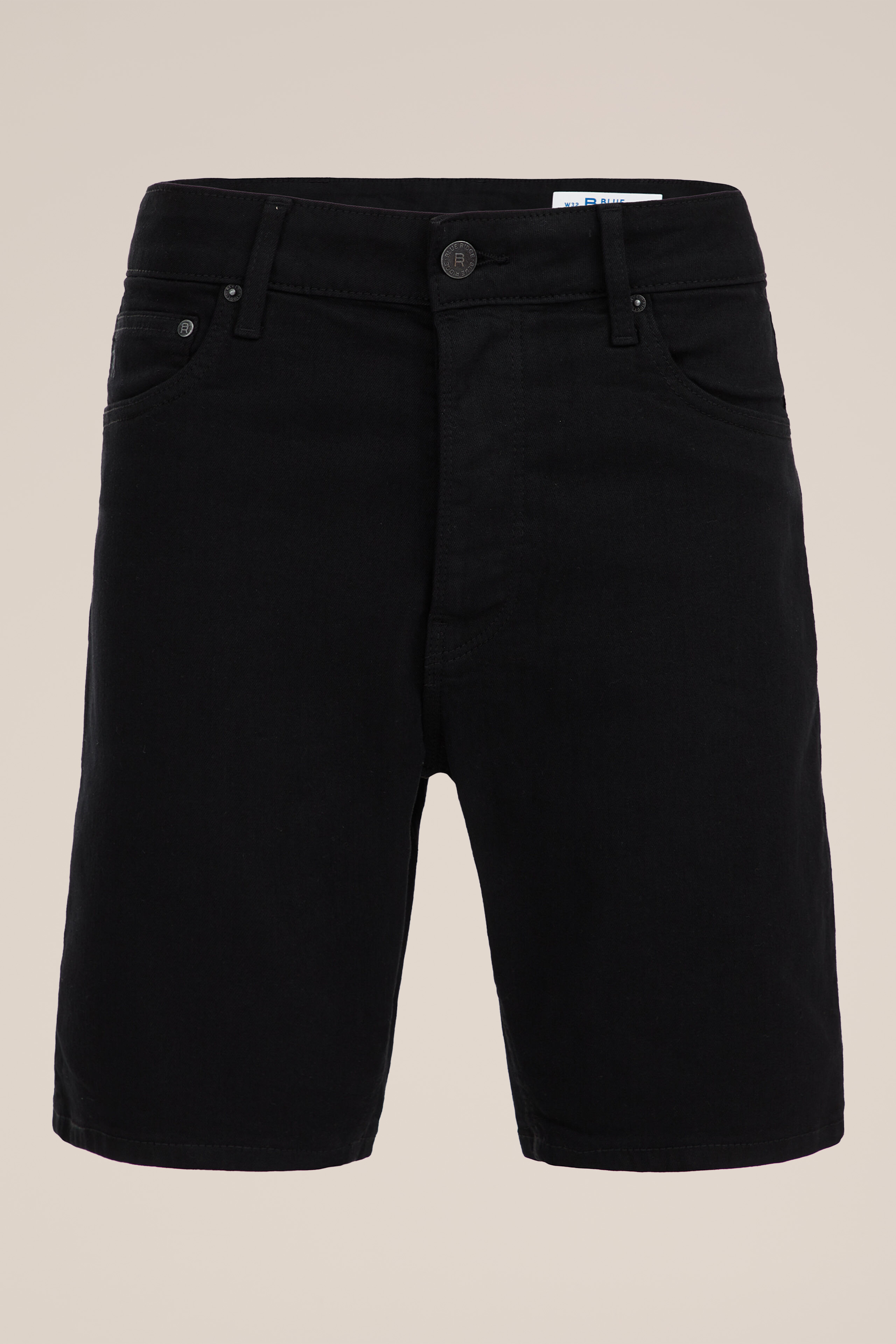 relaxed fit denimshort met stretch Blue Ridge Zwart