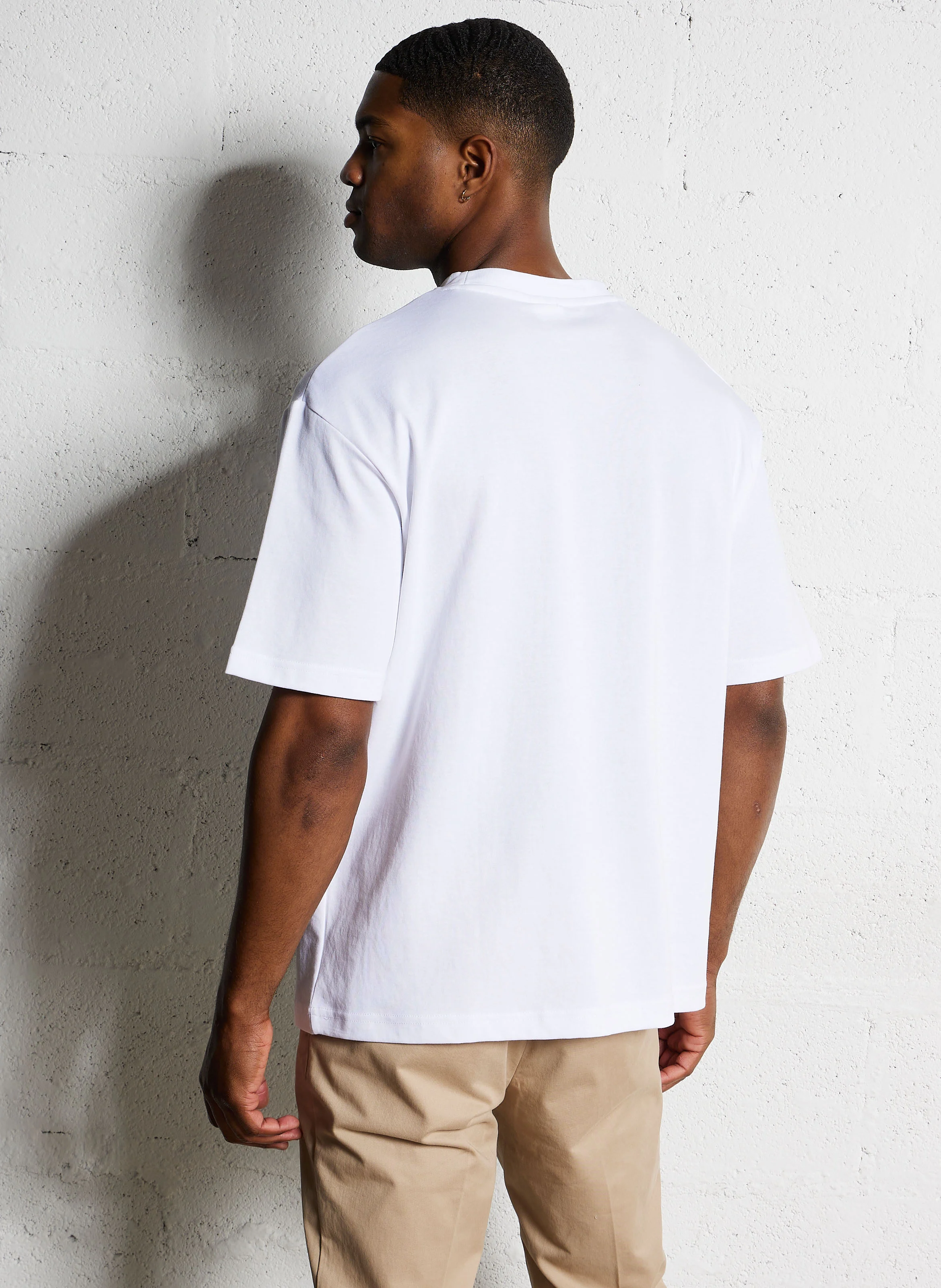 LOOSEOSCAR - Tee-shirt oversize en coton bio mélangé | Blanc