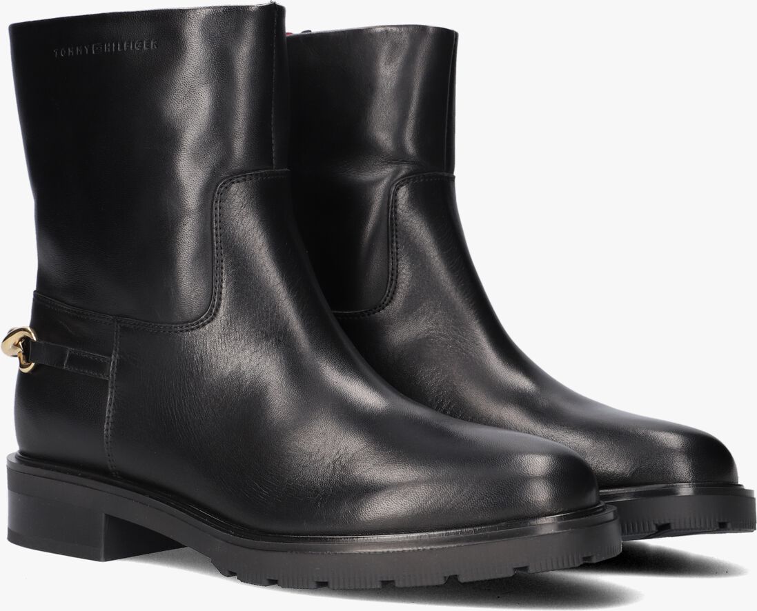 TOMMY HILFIGER zwarte tommy hilfiger enkellaarsjes tommy twist ankle boot