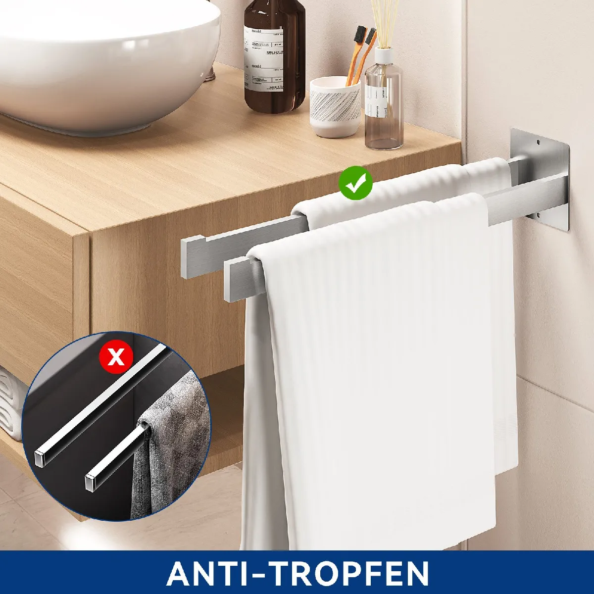 Auralum MAX AURALUM-MAX Double porte-serviette