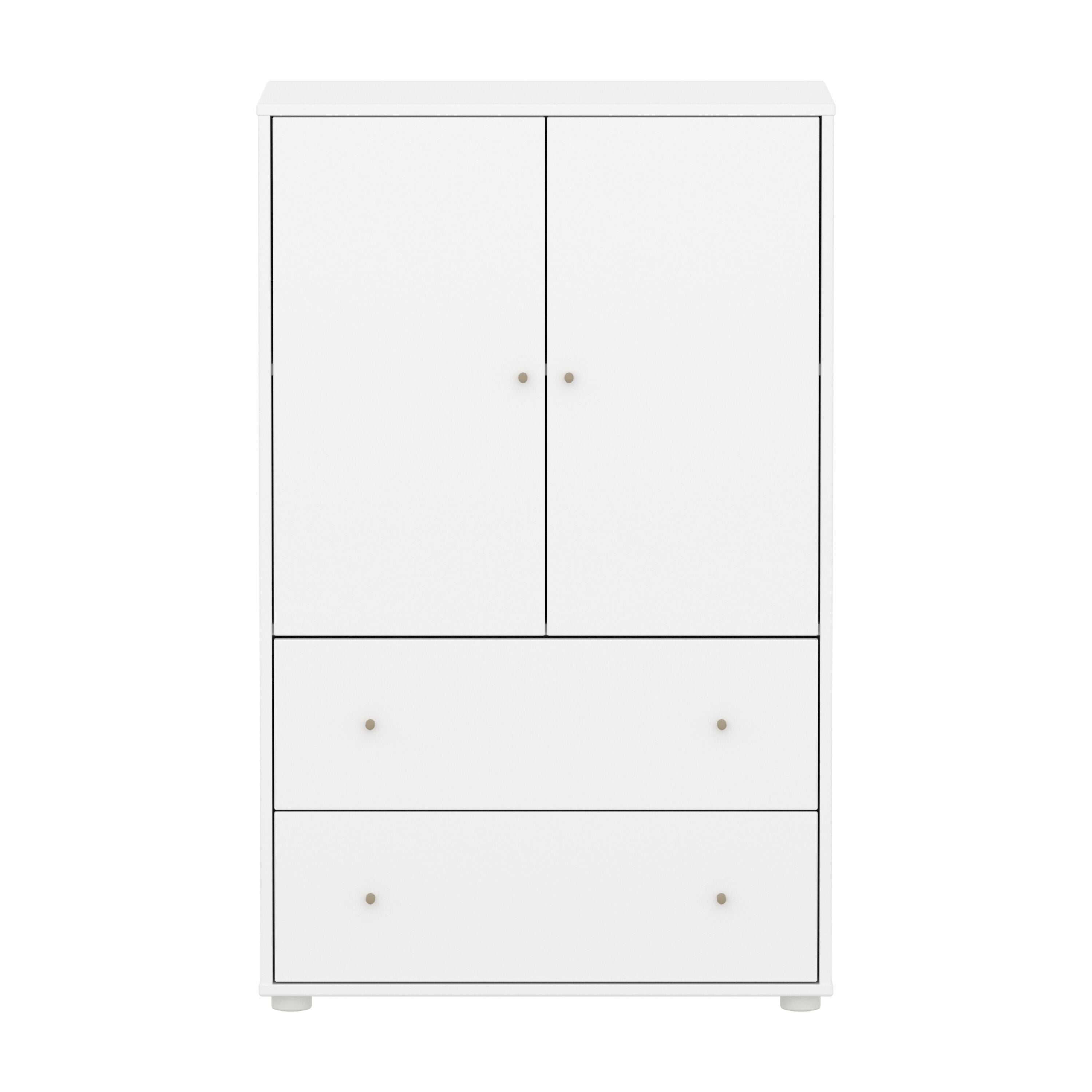 Flexa SAGA Schrank - Weiss / B: 75.0 cm x T: 45.0 cm x H: 120.0 cm