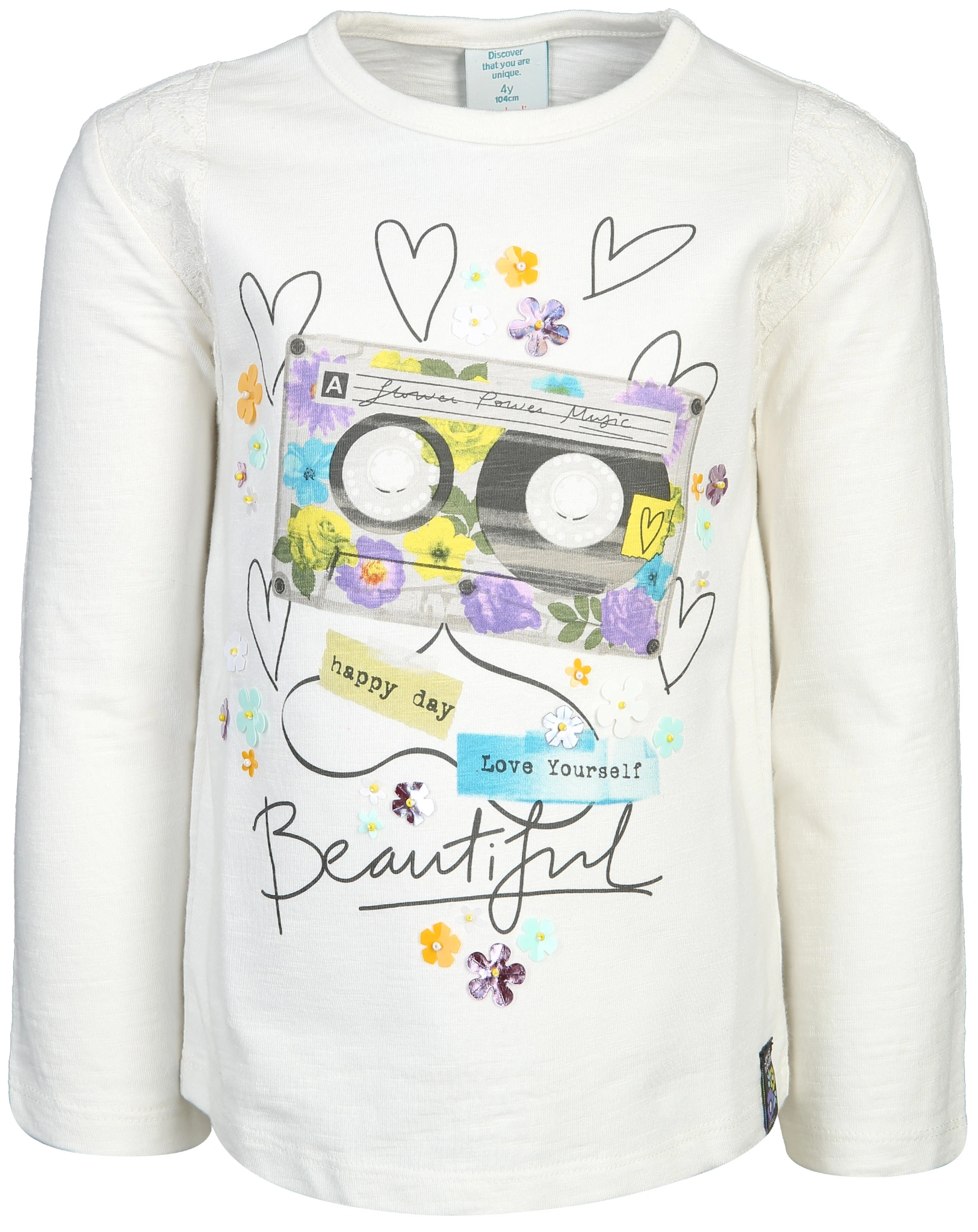 Langarmshirt MIXTAPE in off white