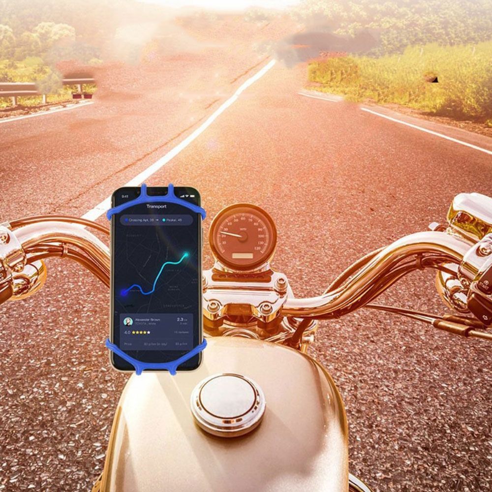 Universal Fahrrad Bike Velo Silikon Halterung 360° Drehbar Handy / Smartphone (4