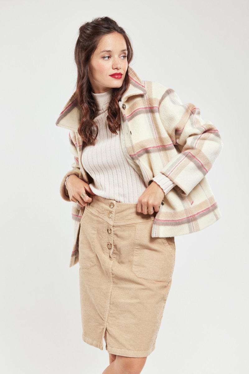 Veste à carreaux - laine