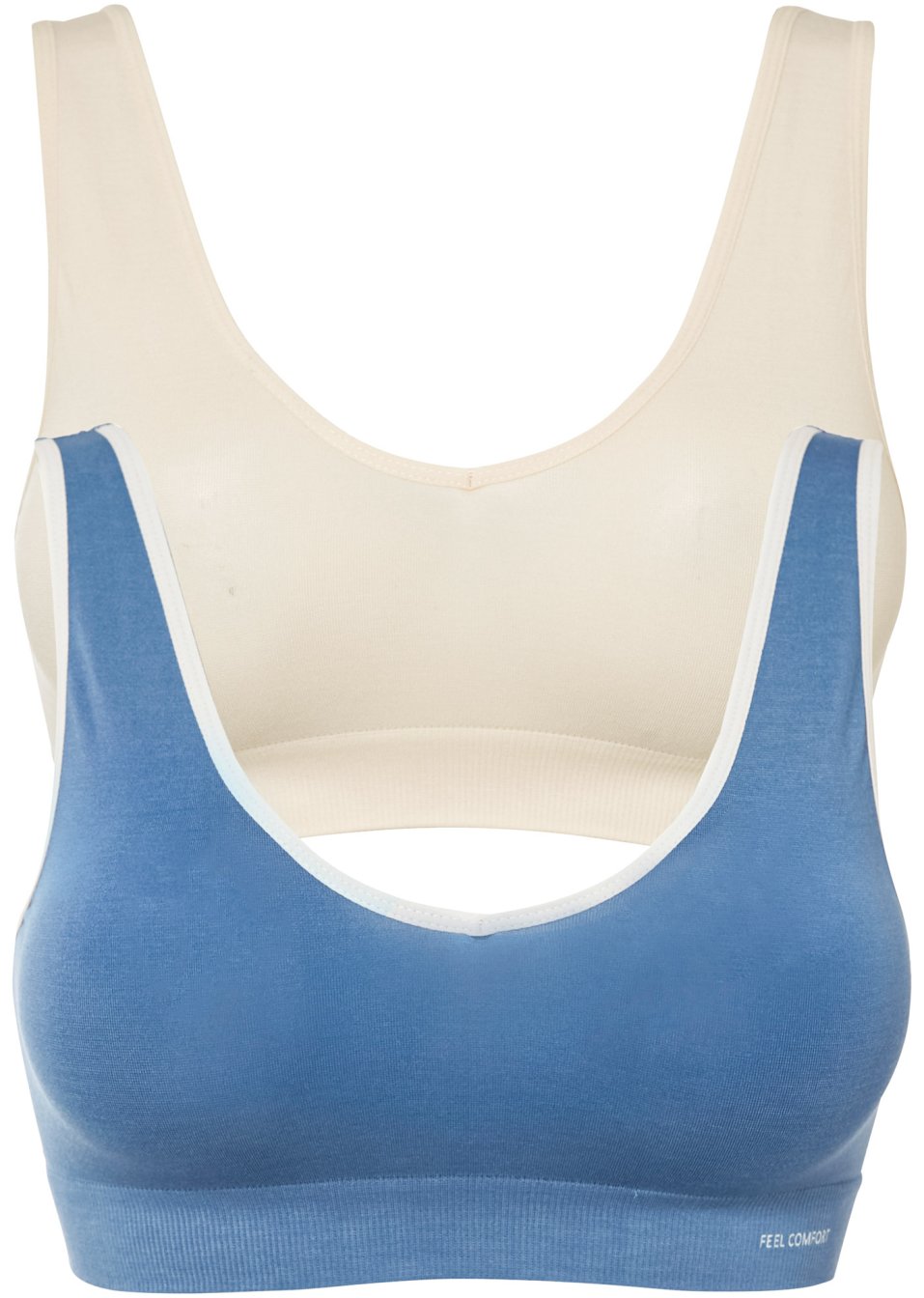 Lot de 2 brassières sans coutures Feel Comfort avec fibres de bambou