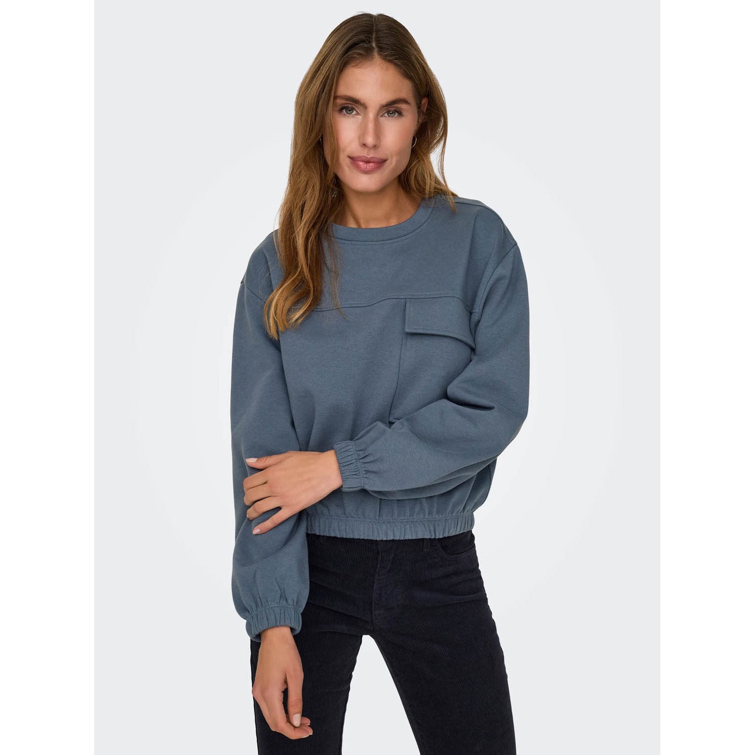 Jacqueline De Yong  Bambi Long Sleeve Pocket Sweater