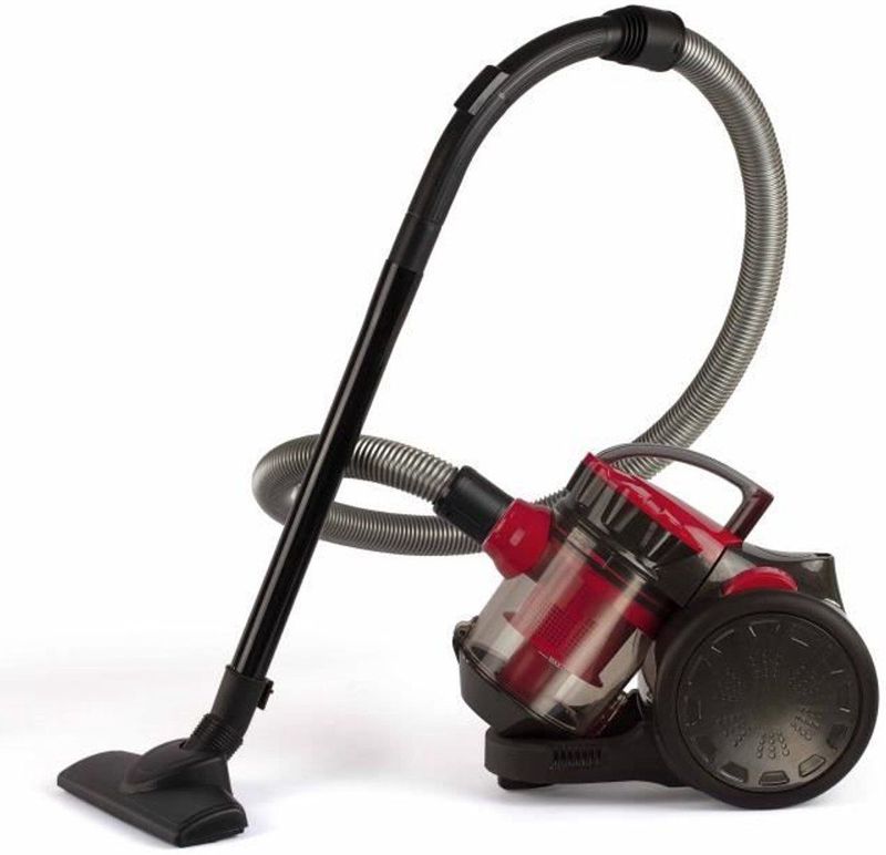 Livoo - DOH105R - Stofzuiger zonder Zak - Zwart/Rood - 2 Liter Inhoud - 78 dB
