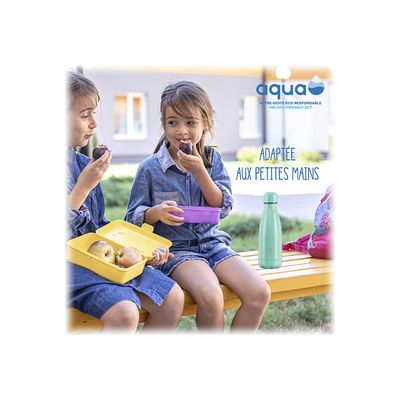 Aqua Pastel - Gourde Bouteille isotherme 350 ml - double paroi - disponible dans différentes couleurs - Viquel