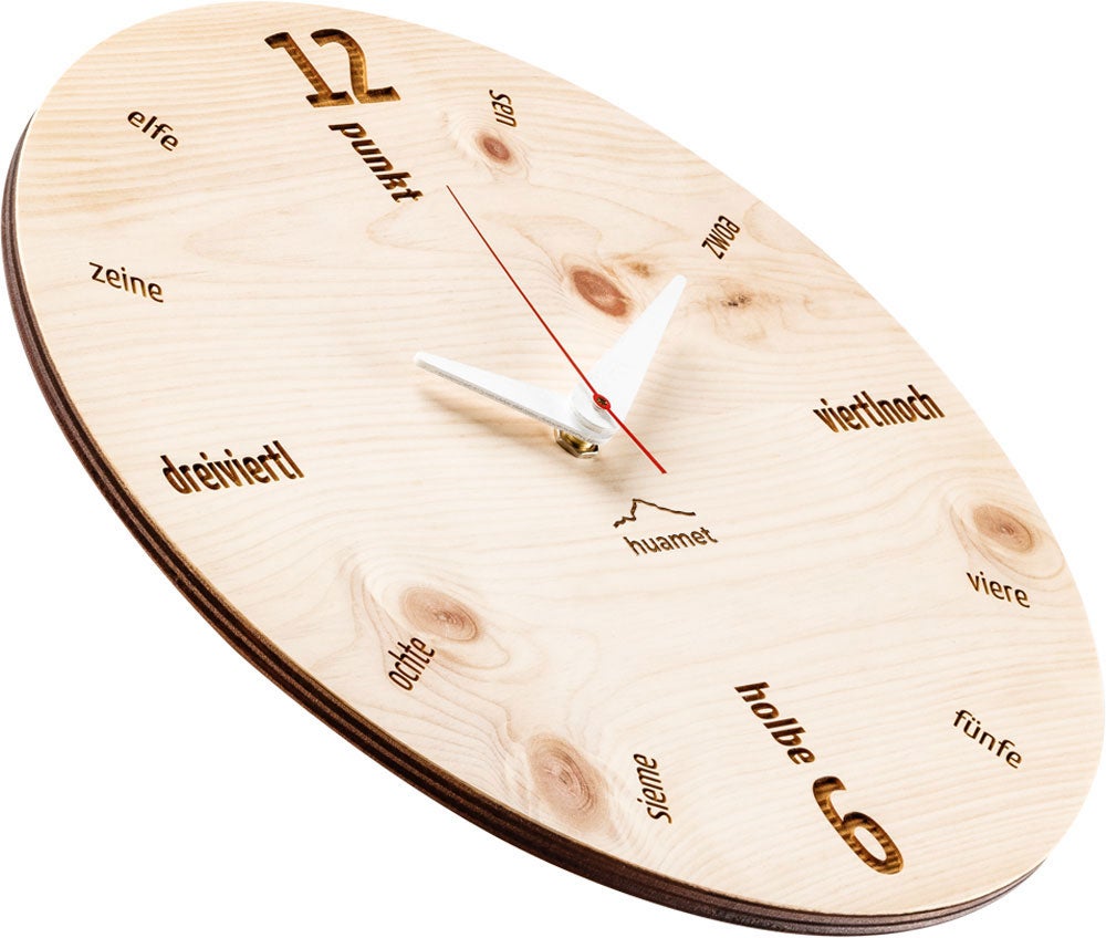 huamet CH40-C-01 Wandklok Cult Clock Swiss Pine Rond