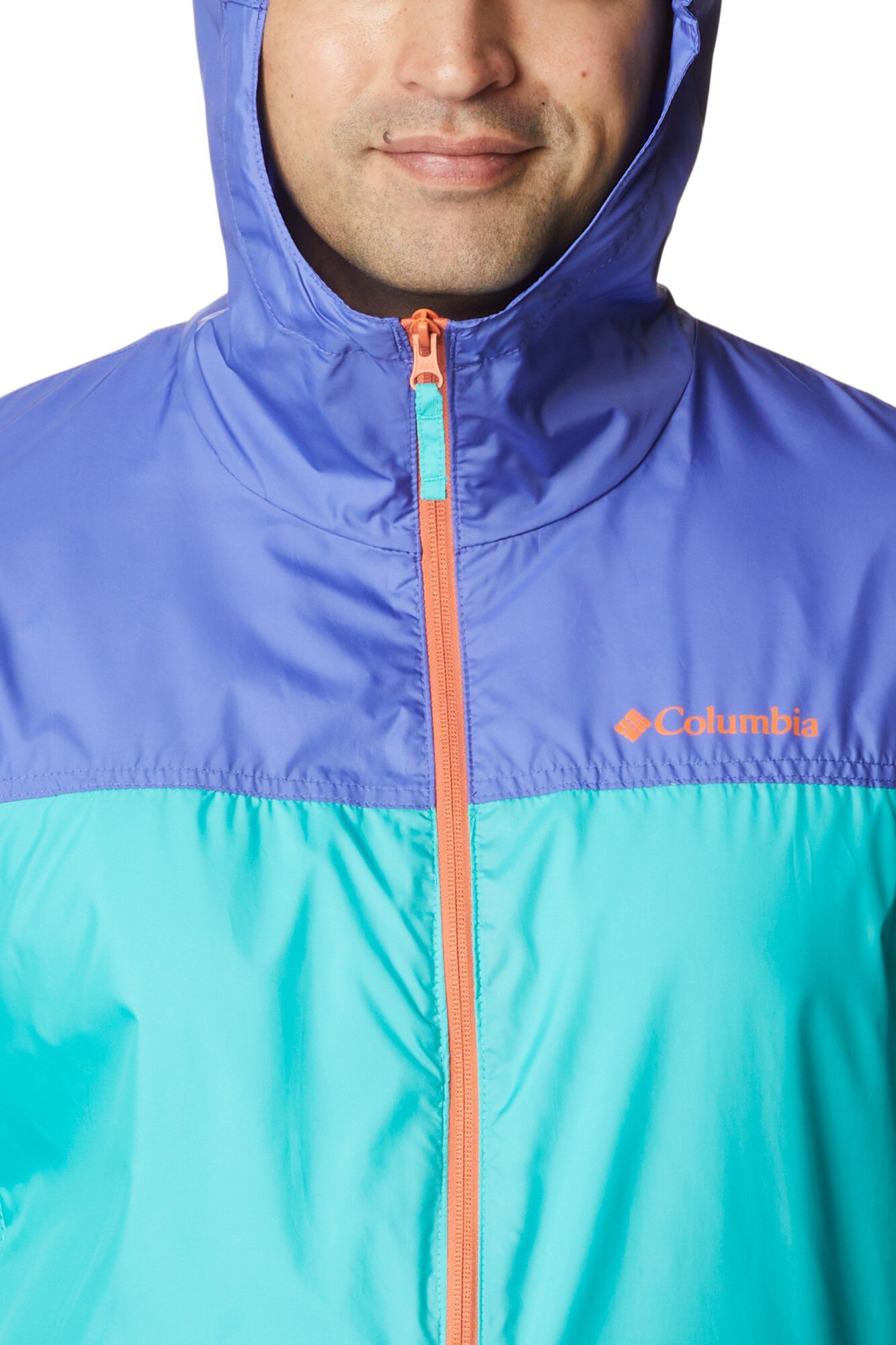 Jaqueta corta-vento masculina Columbia Flash Challenger™ - Turquesa