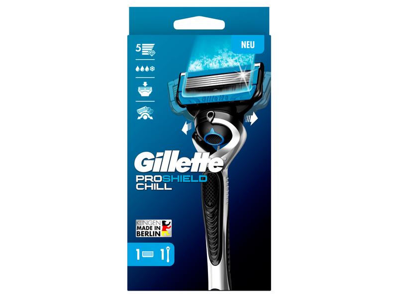 Gillette Rasierer ProShield Chill Herrenrasierer mit 5-fach Klinge