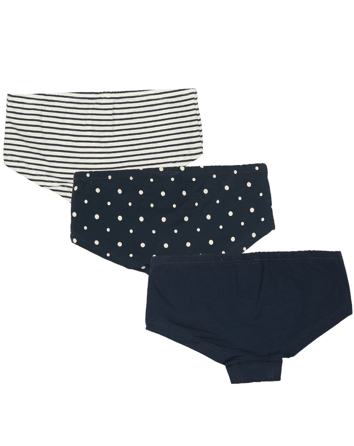 Slip CUTBRIEF STRIPES & DOTS 3er Pack in blau/weiß