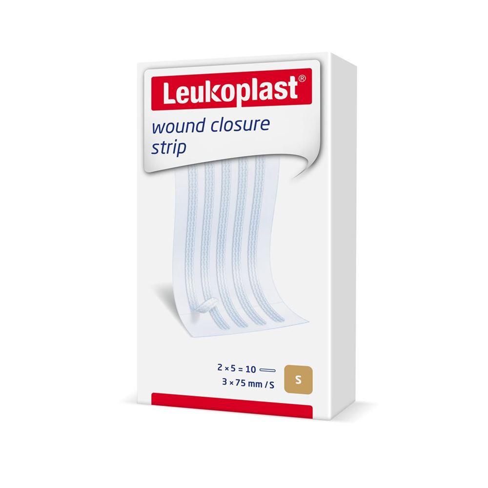 Leukoplast wound closure strip<br>2 × 5 Stück, 3x75mm, weiss