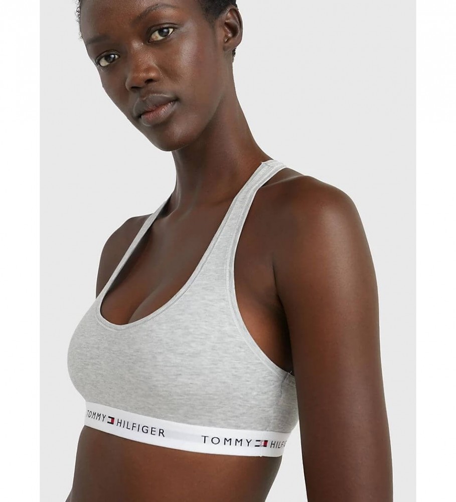 Sutiã Tommy Hilfiger Icons Bralette sem bojo, cinza