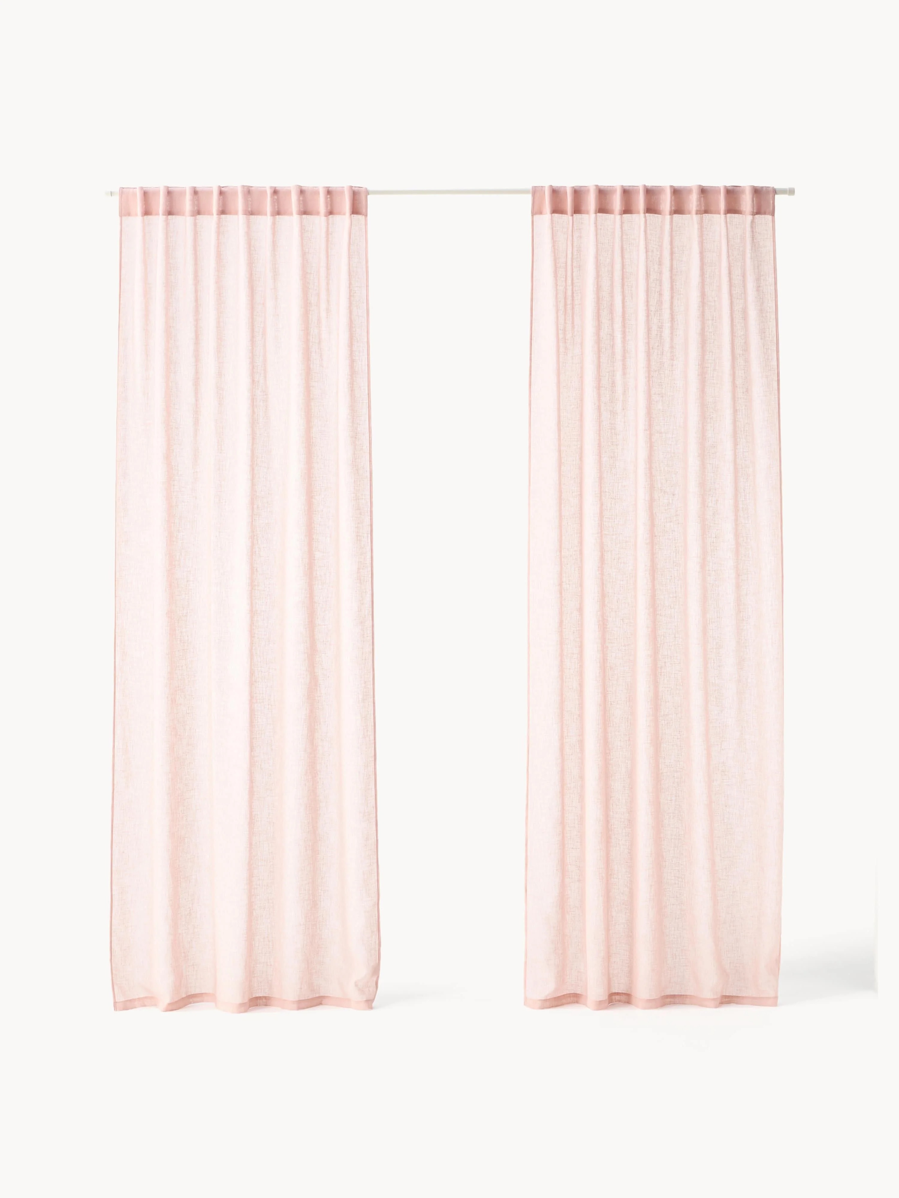Lichtdoorlatende gordijnen Ibiza, 2-delig, B 135 cm