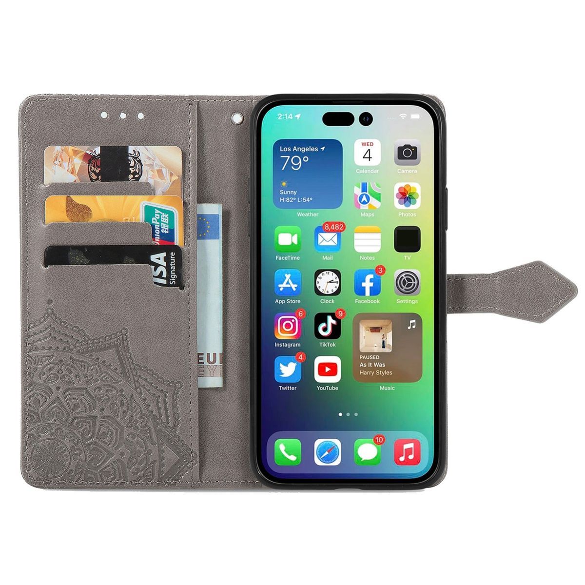 Hülle Handy Schutz für Apple iPhone 15 Pro Case Cover Klapp Tasche Wallet Etuis