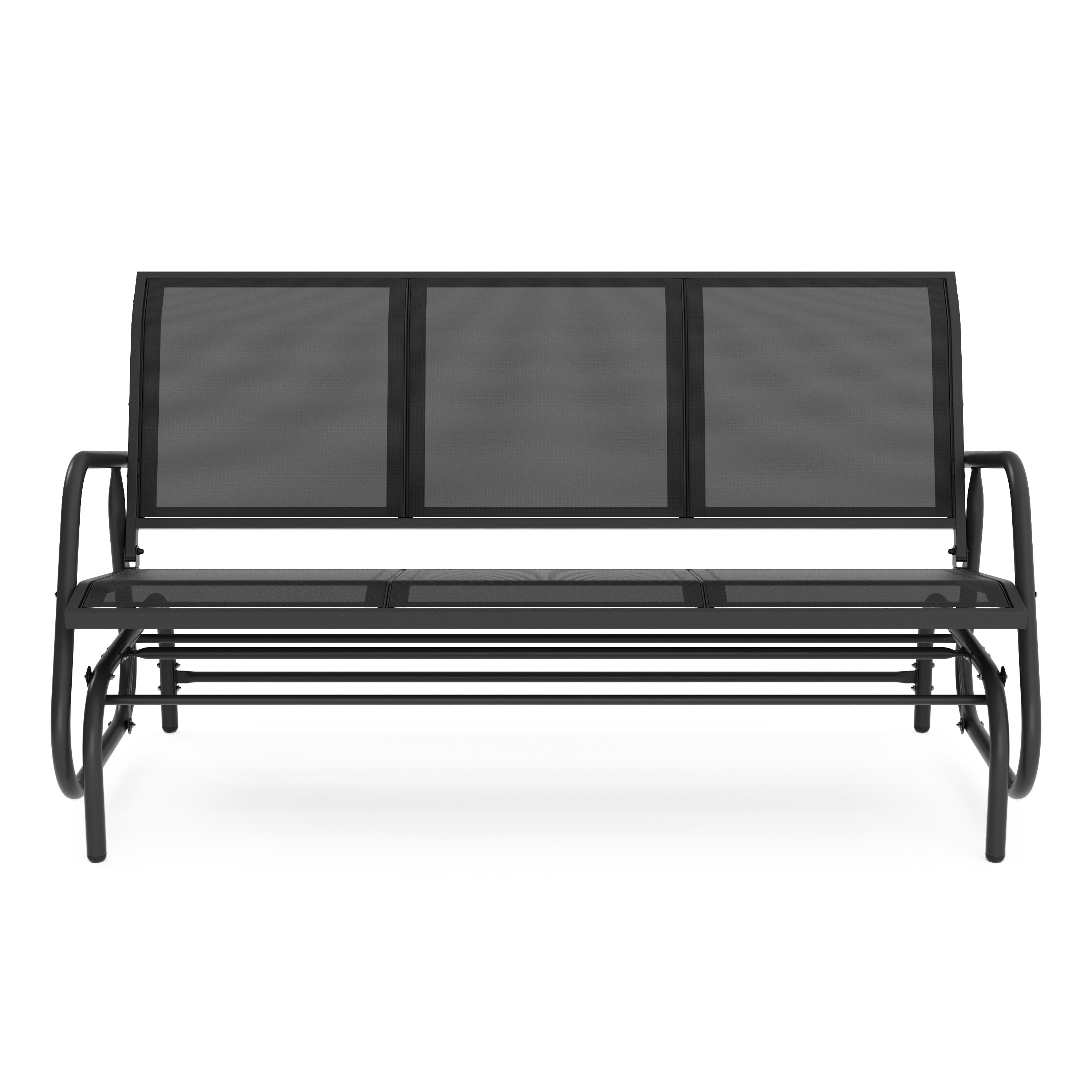 Gartenbank Schaukelbank PROMETEUS 147 cm schwarz