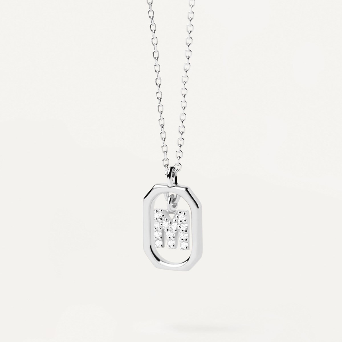 Collier Pdpaola Lettre M Mini Argenté