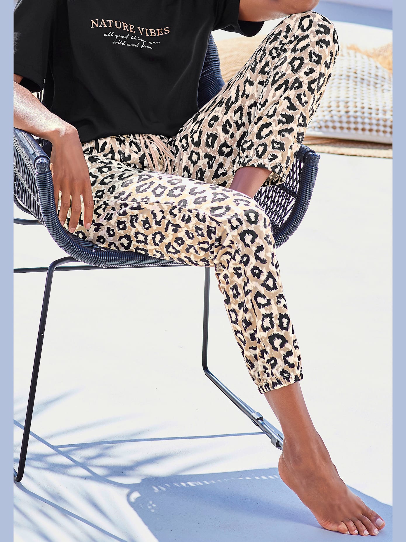 Pantalon de nuit pantalon de pyjama avec poches fendues