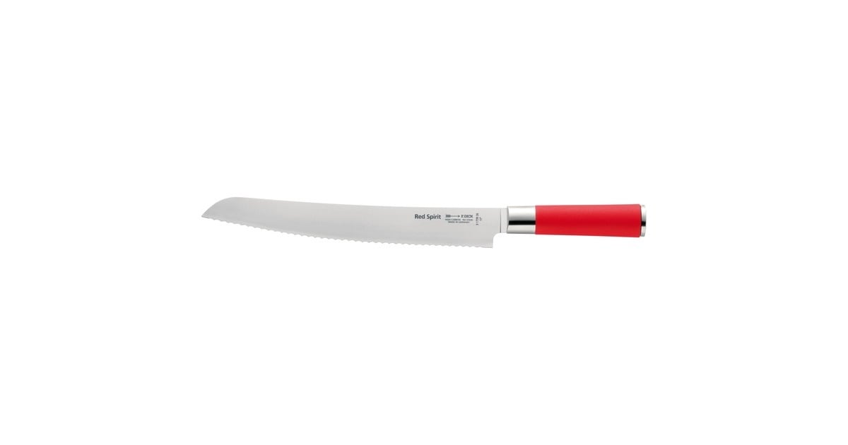 DICKRed Spirit Broodmes gekartelde rand  (Rood/zilver, 26 cm)