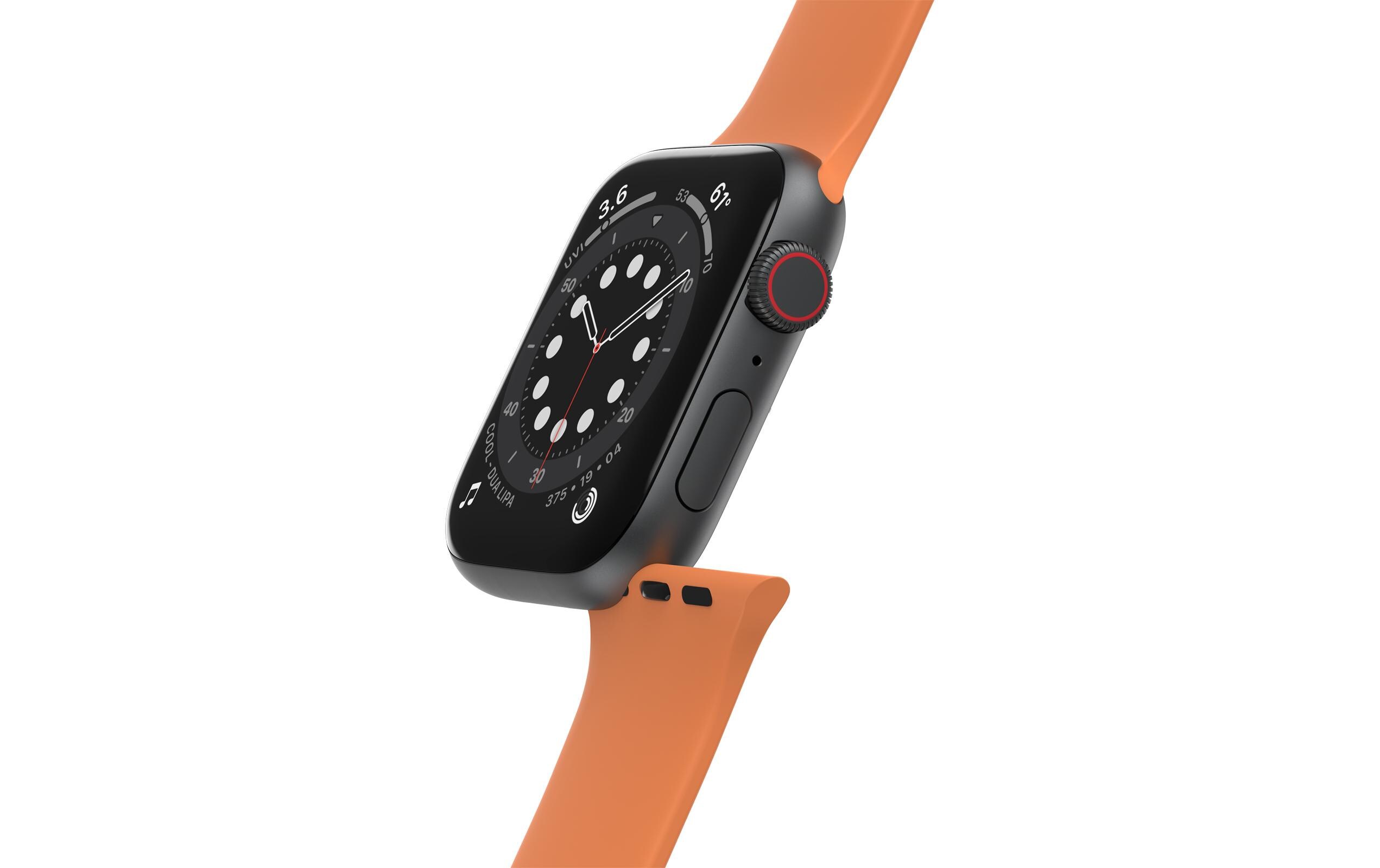 Armband Apple Watch 42 - 44 mm OrangeSilikon-Armband zu Apple Watch 42 und 44 mm