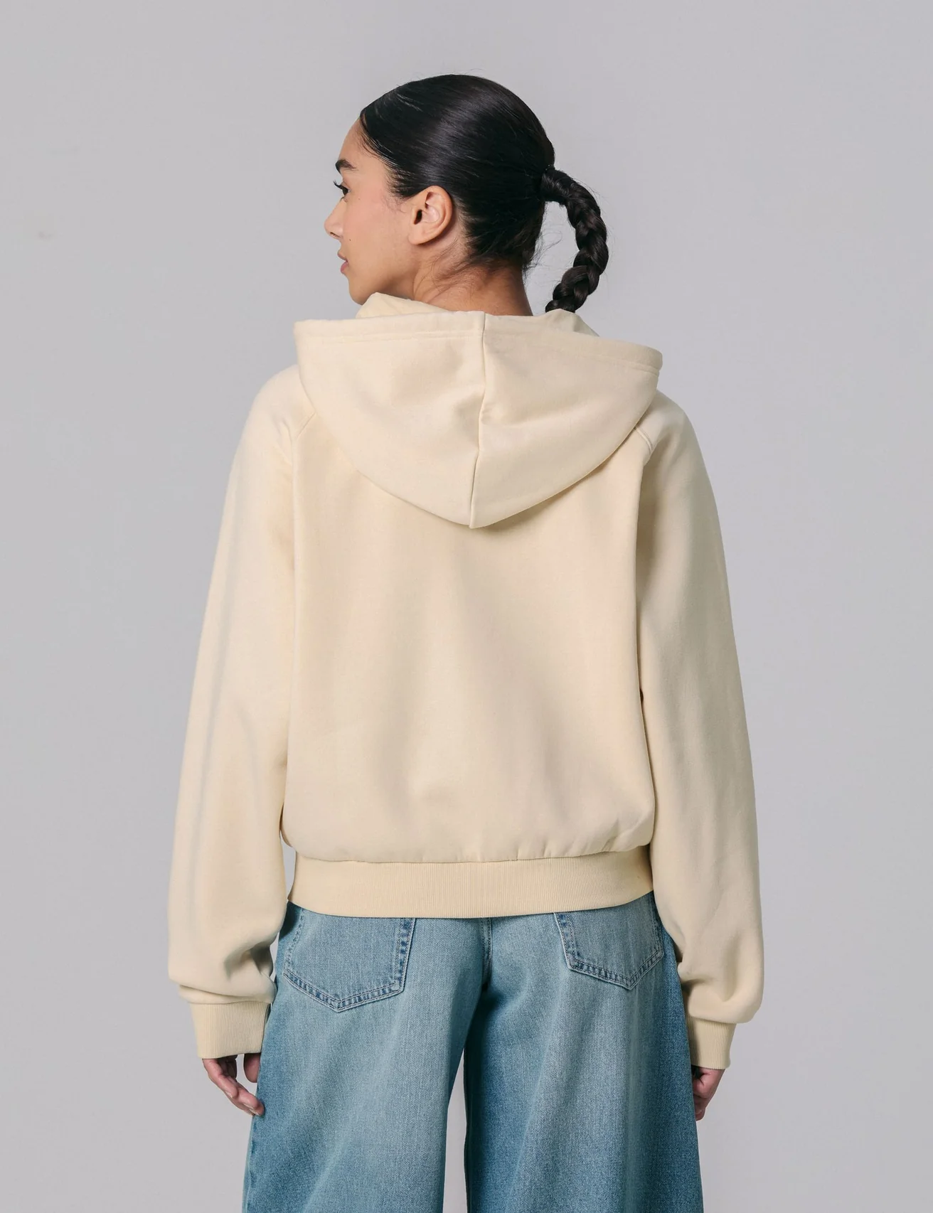 Sweat zippée à capuche 'Wisdom' beige clair