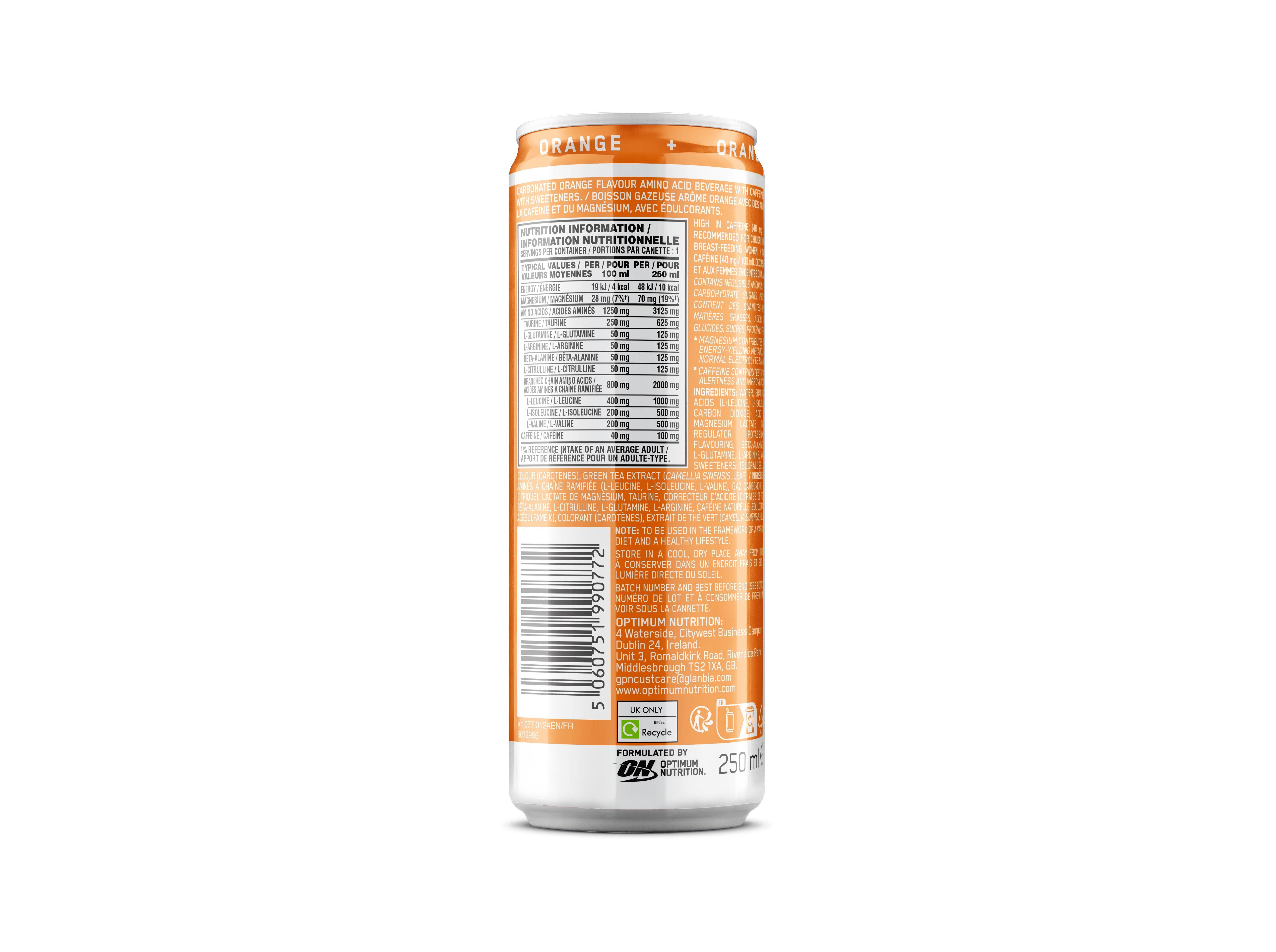 BEBIDA ENERGETICA OPTIM NUT AMIN ELECT LARANJA 250ML