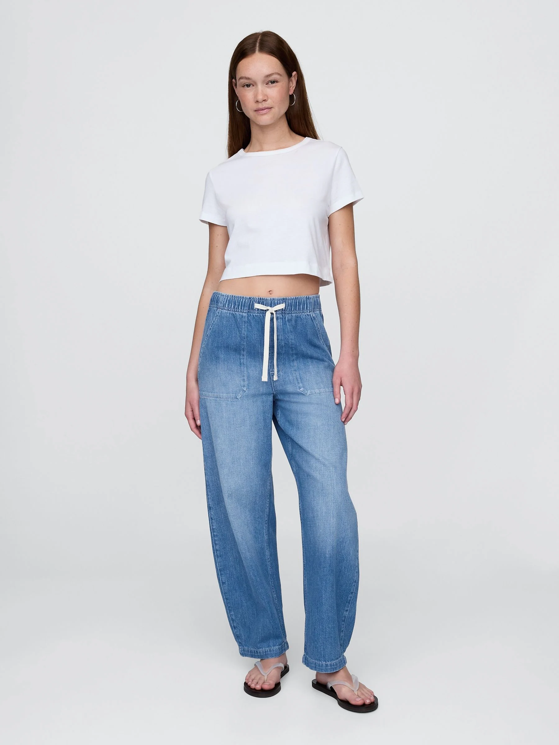 Gap High Waisted Easy Barrel Jeans
