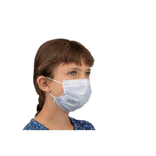Masque médical Op-Air Kid 5 à 12 ans type II Kolmi bleu à élastiques