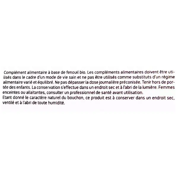Nat & Form Écoresponsable Fenouil Bio 200 gélules