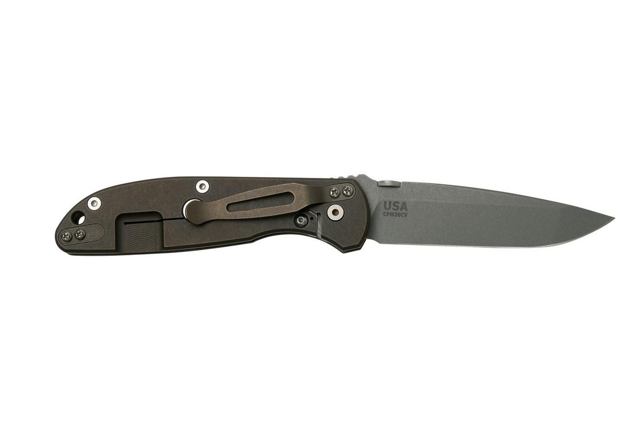 Rick Hinderer FireTac Spanto Acid Stonewash, Battle Bronze OD Green G10, zakmes