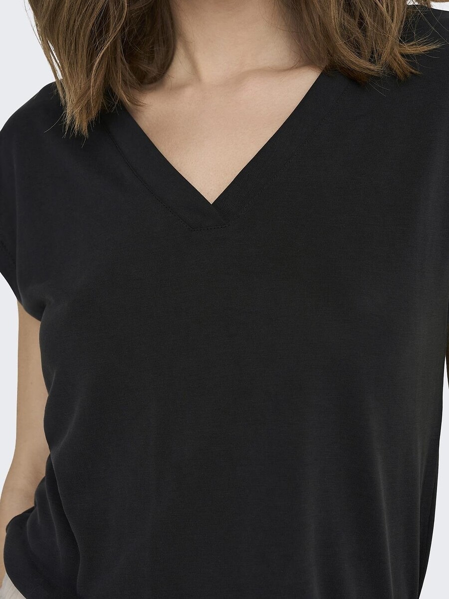 SOMENTE<br>Camiseta de manga curta com decote em V
