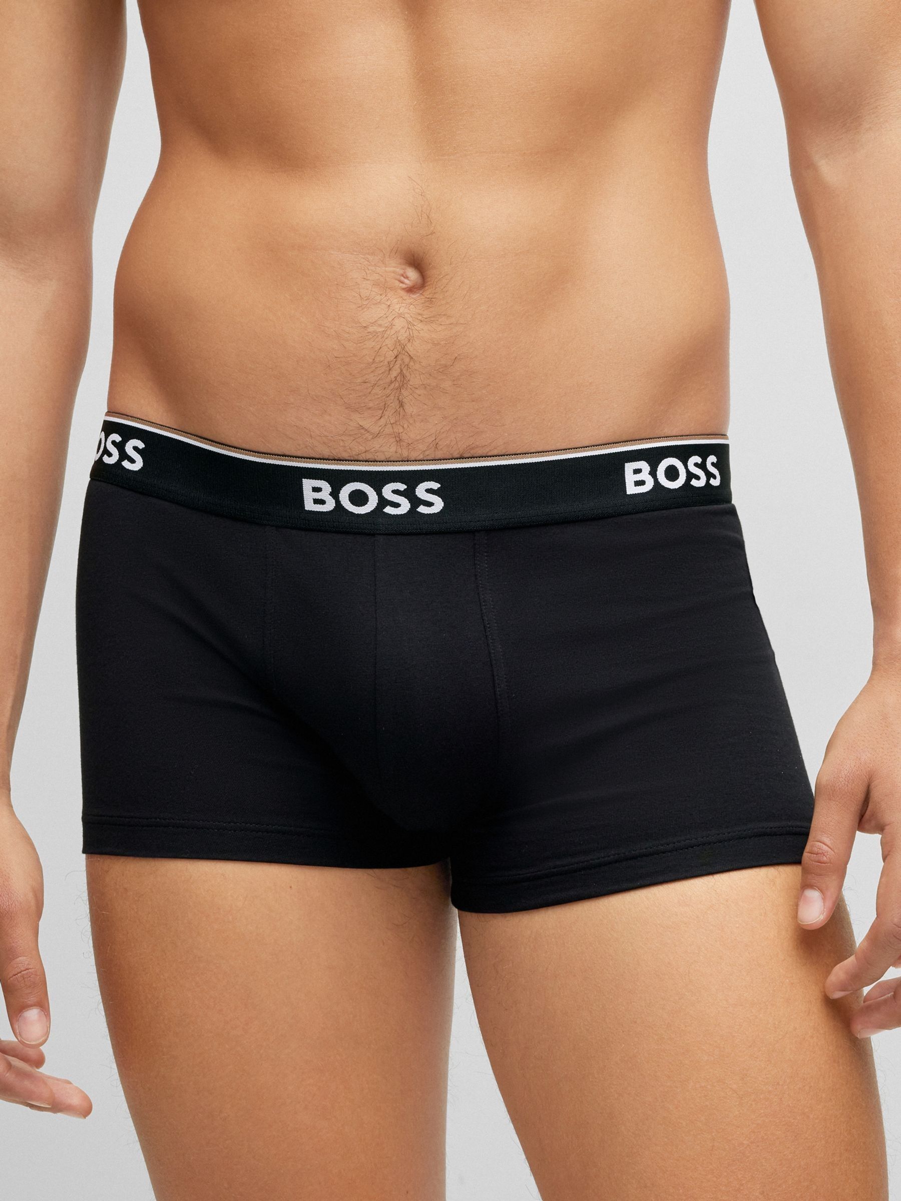Zwart - BOSS Power stretchy Katoen 3 Pack Boxer