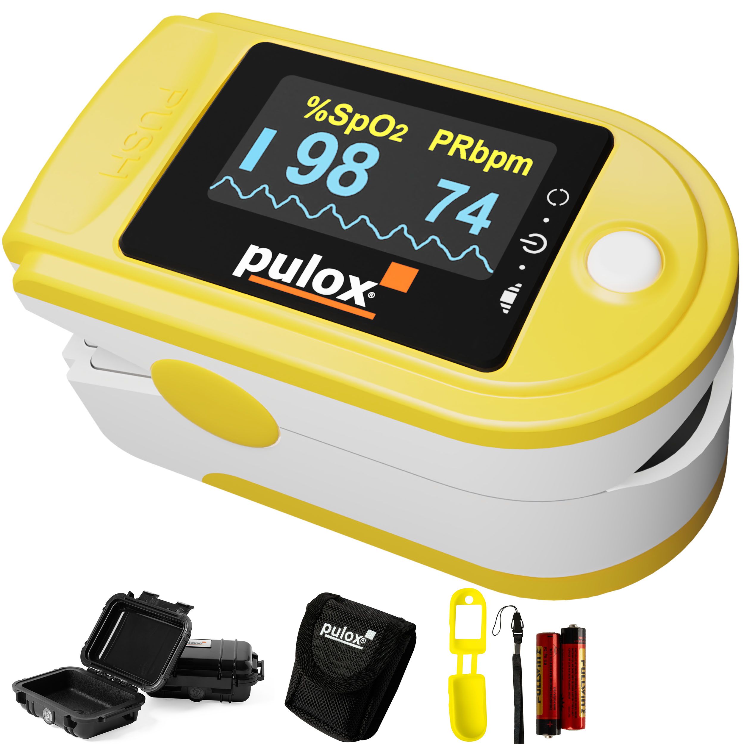 pulox Pulsoximeter PO-200 gelb