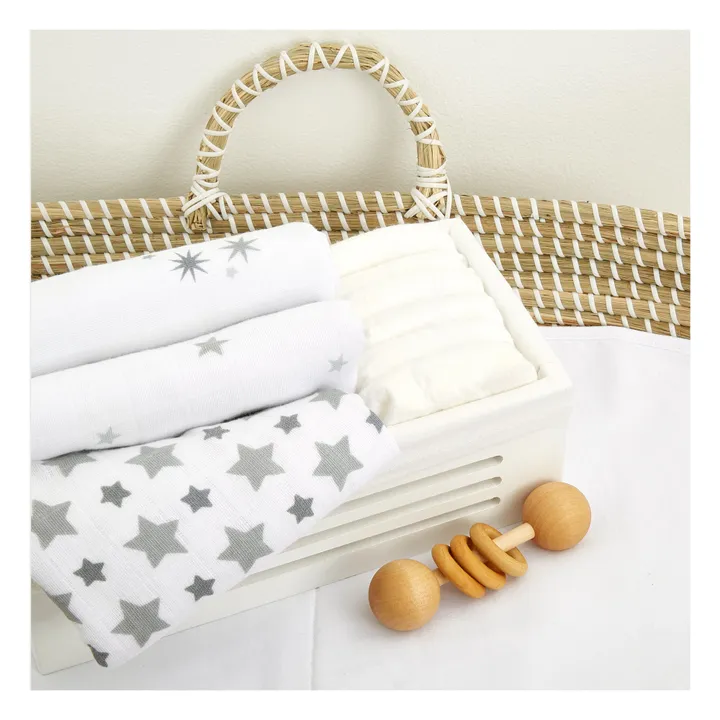 aden + anais Lange 70x70 cm - Etoiles gris - Pack de 3