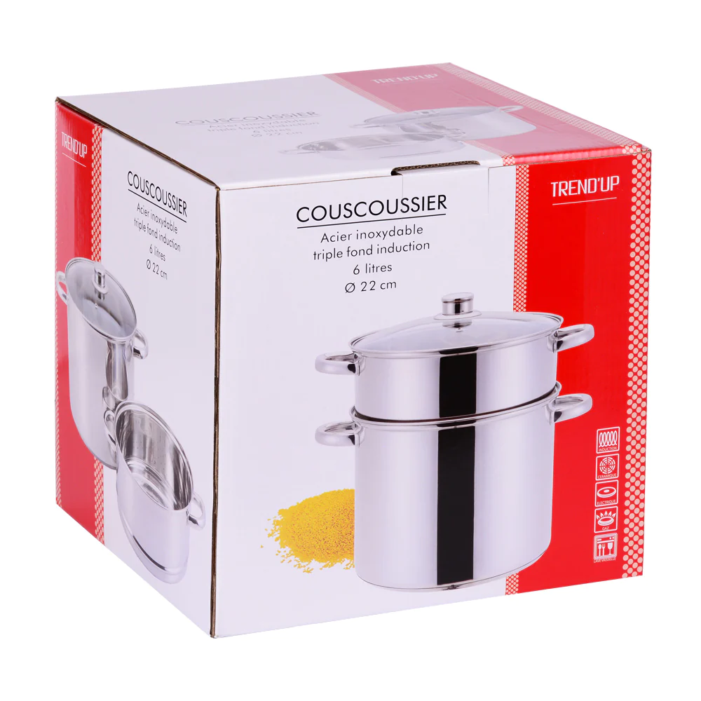 Couscoussier inox 22 cm 6 litres Trend'up