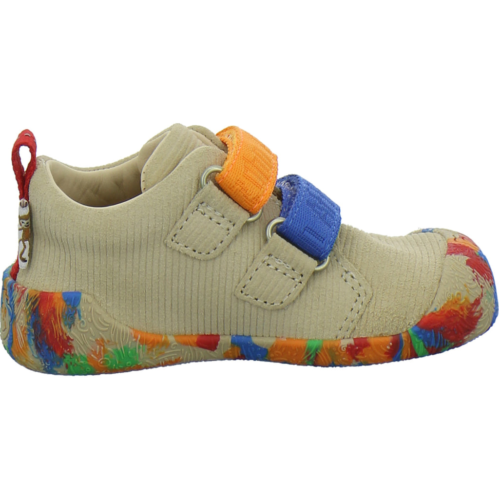 Affenzahn Stiefel ungefüttert Leder Walky Beige-kombi