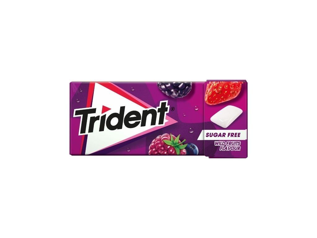PASTILHAS TRIDENT ELÁSTICAS FRUIT FRUTOS SILVESTRES 14.5G