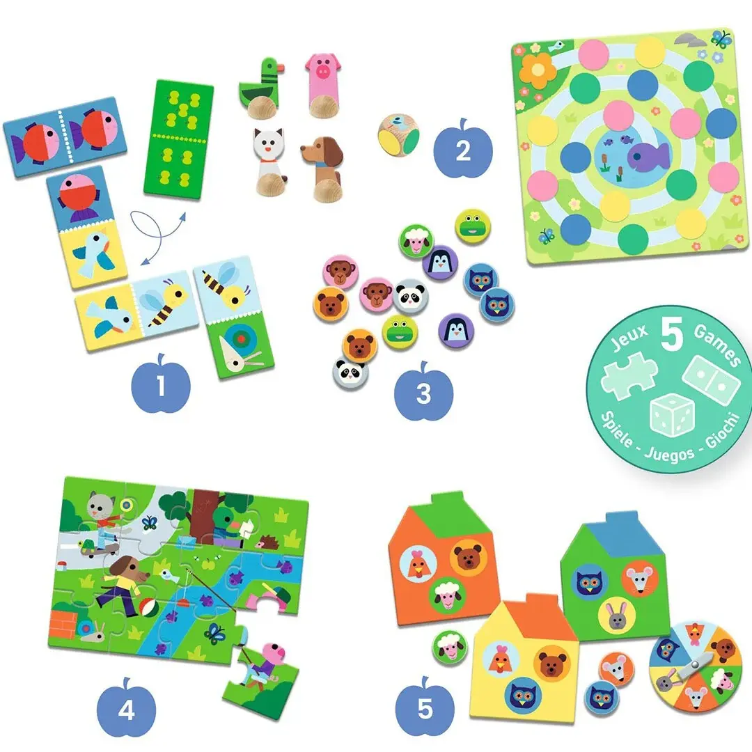 Djeco Djeco Op de boerderij - 5 SPELLEN
