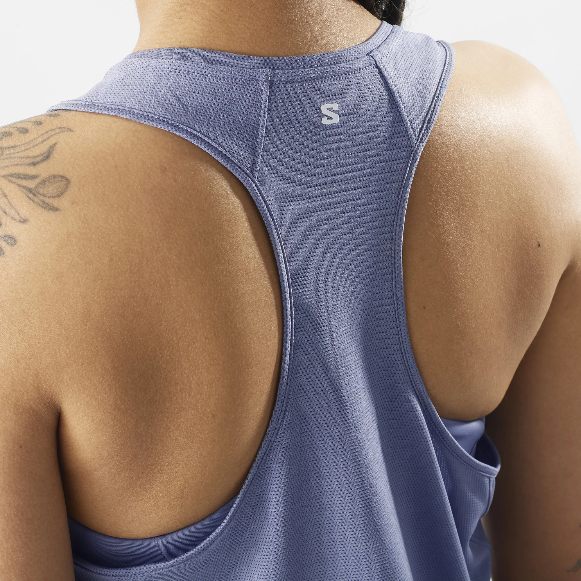 Salomon Women's Shkout Core Tank Blue Granite
