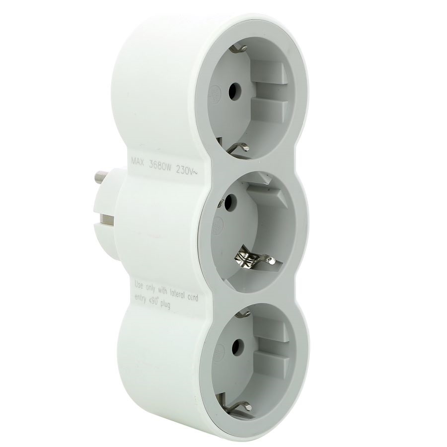 FICHA 3X2P T FRONTAL LEGRAND BRANCA / CINZA