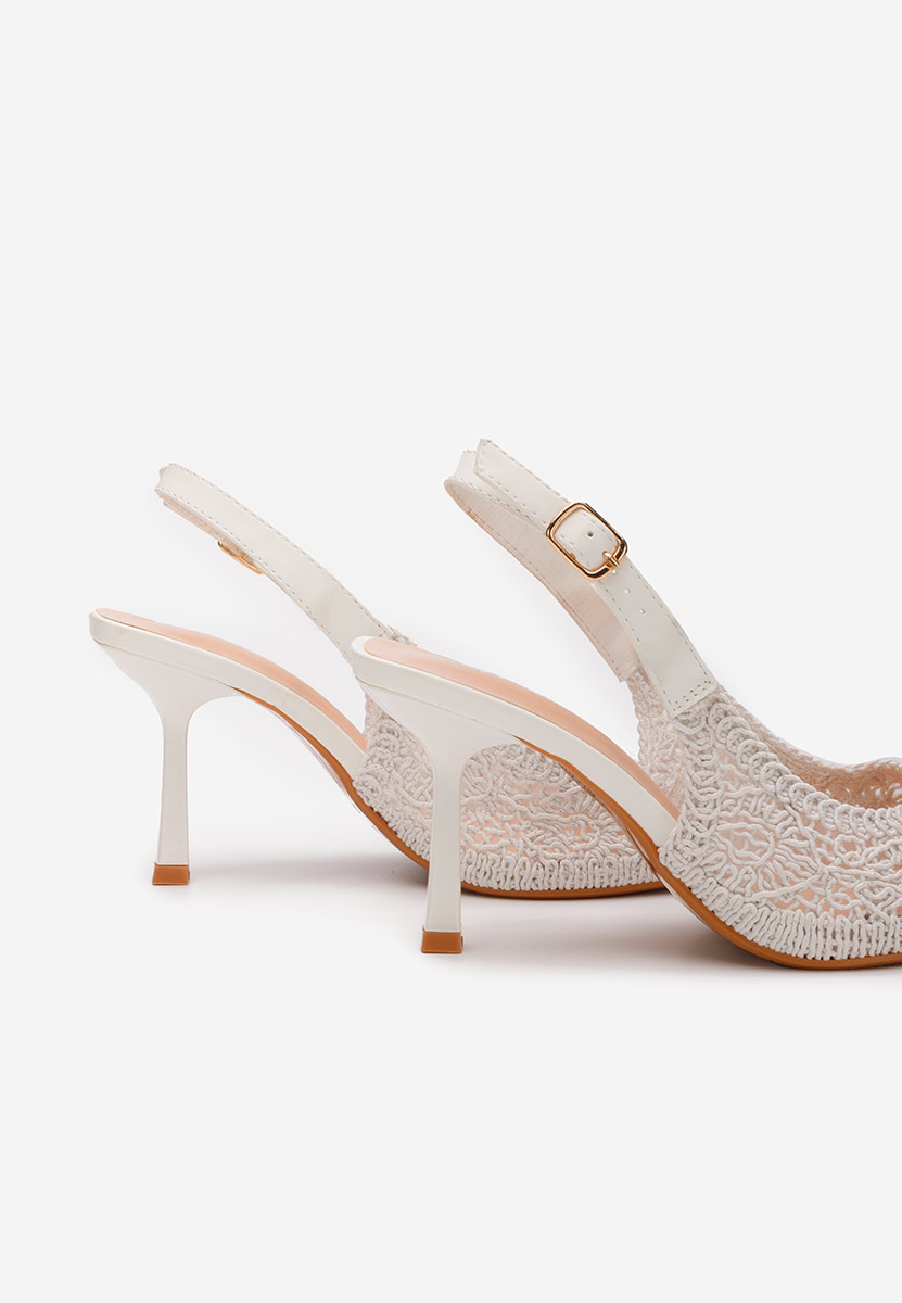 Chaussures à talon haut blancs Besima