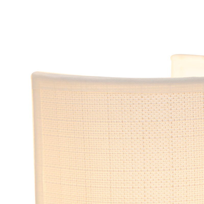 Moderne witte wandlamp - Simple Drum Jute