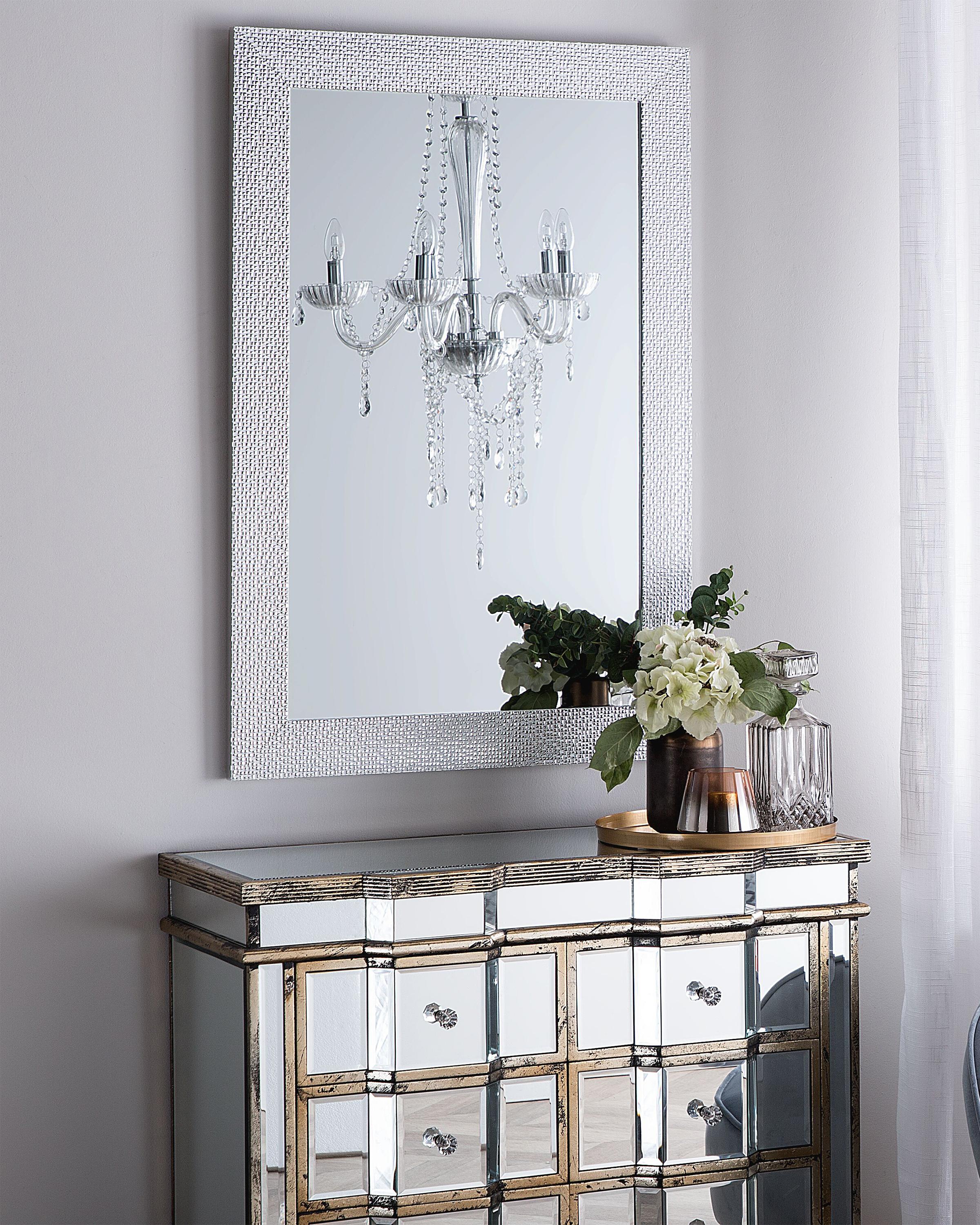 Wandspiegel MERVENT 61 cm 91 cm Zilver