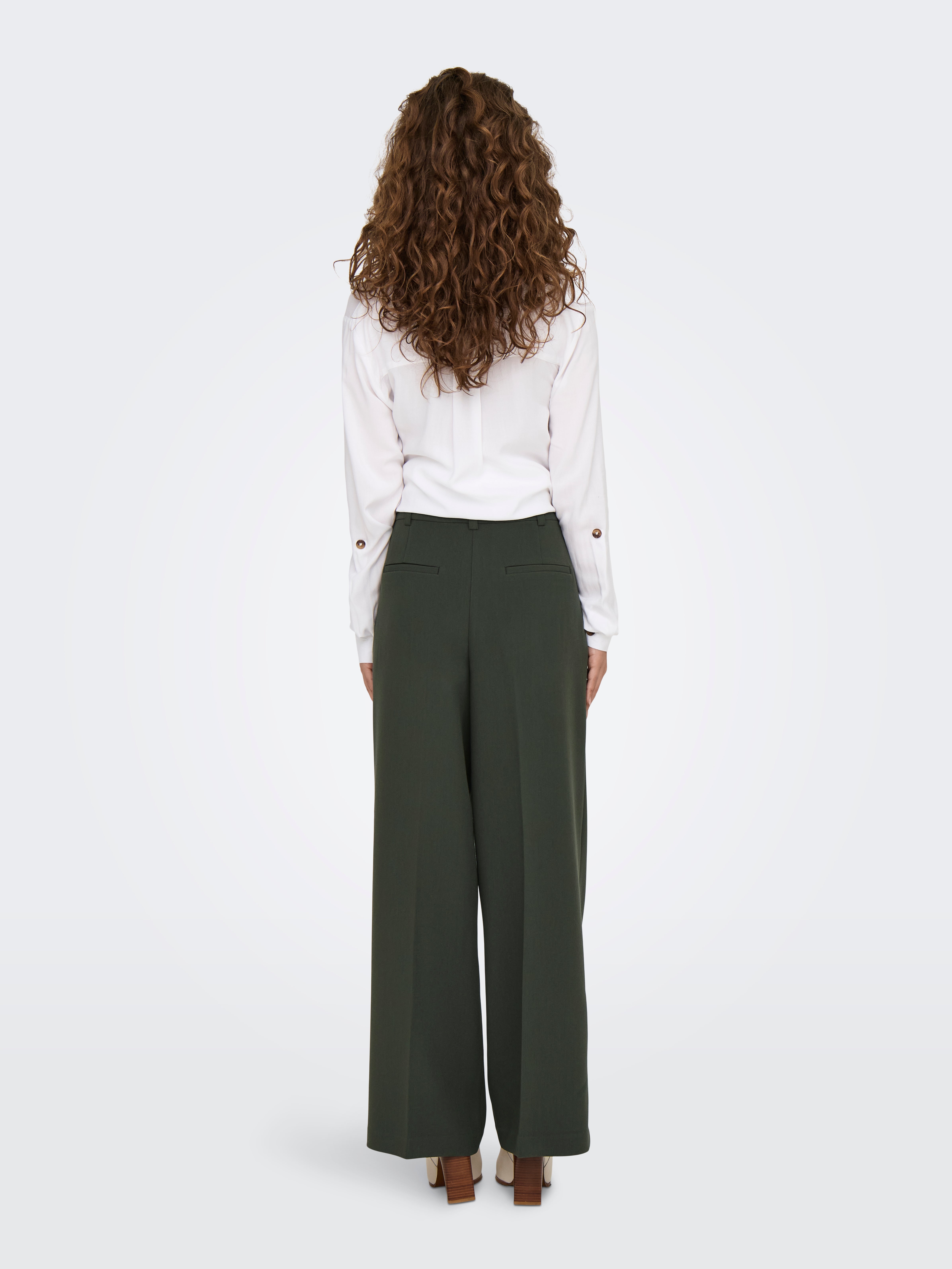 JDYCILLE Hohe Taille Gerade geschnitten Hose Peat