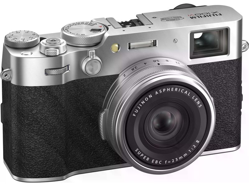 Fujifilm Fotokamera X100VI Silber Kompakte Digitalkamera mit anspruchsvollem Design und intuitiver Bedienbarkeit