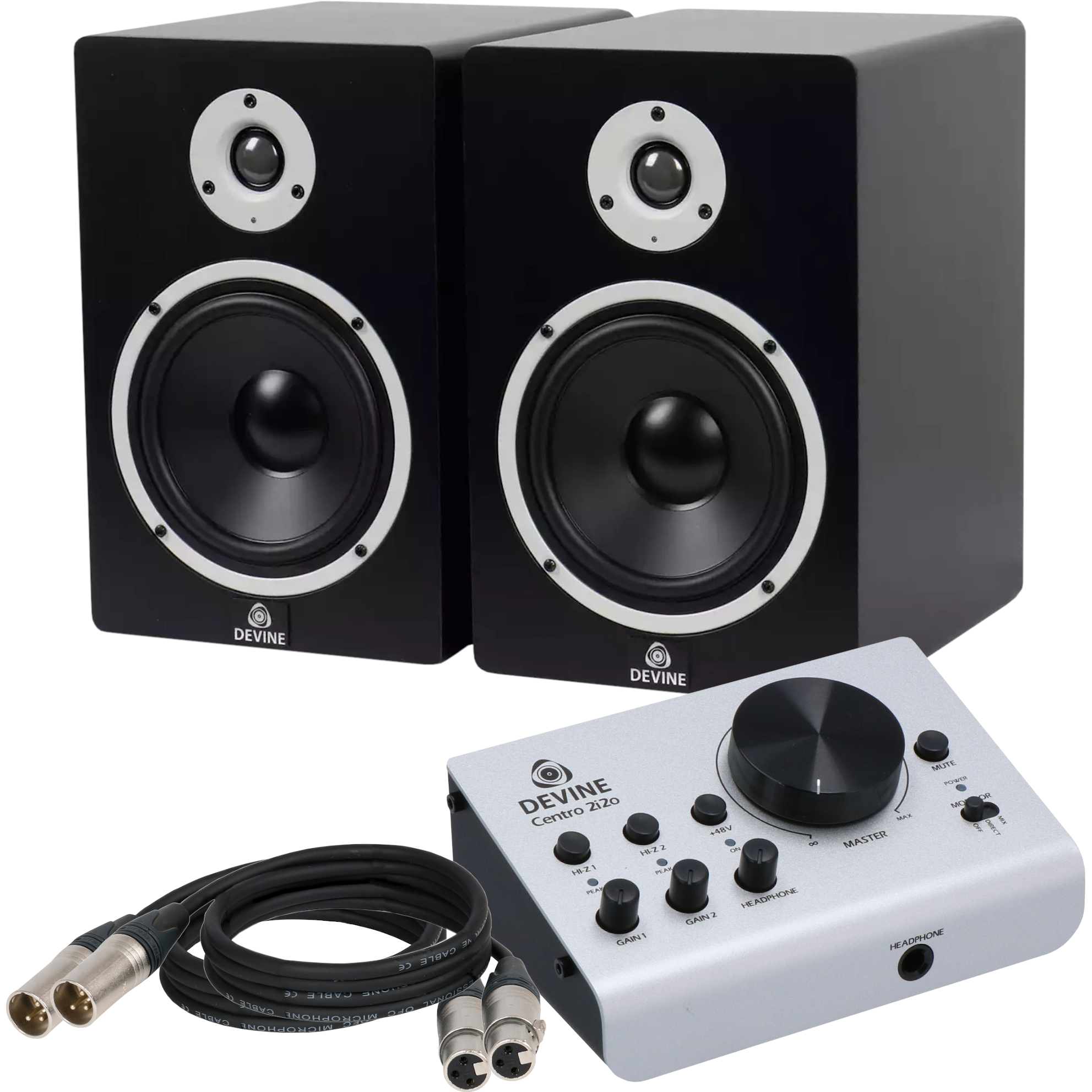Devine Centro 2i2o bundel met Devine MR-6A plus XLR-kabels